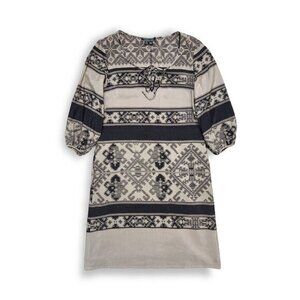 Peruvian‎ Connection Silk Blend Aztec Navajo Dress Womens 6 US